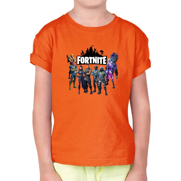 Fortnite Battle Royal OPT Battle Royal Fortnite 1. évad gyerek póló, Narancssárga