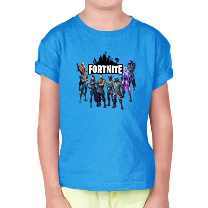 Fortnite Battle Royal OPT Battle Royal Fortnite 1. évad gyerek póló, Azúrkék