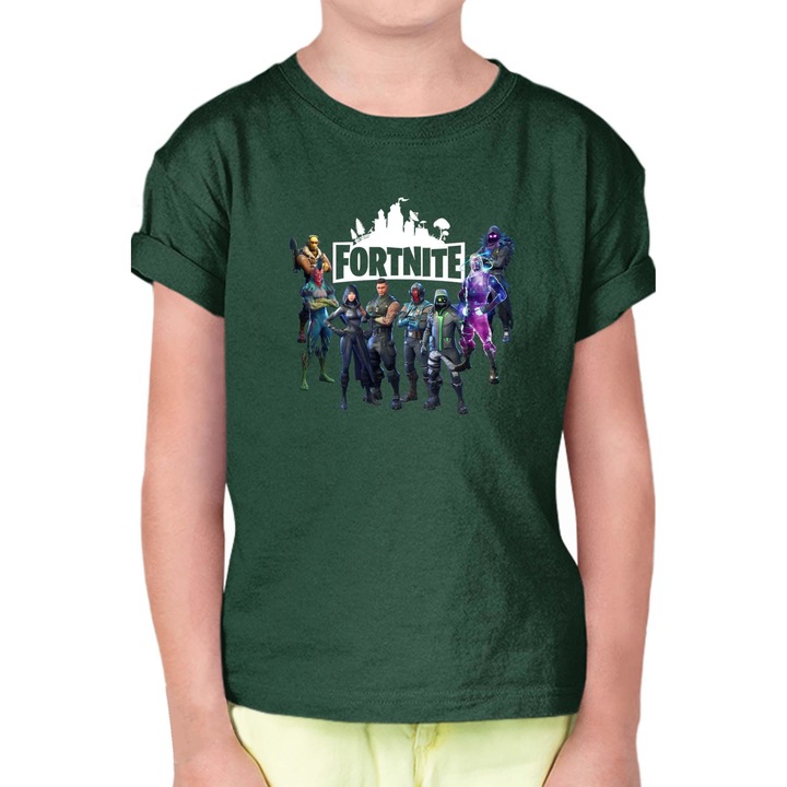 Fortnite Battle Royal OPT Battle Royal Fortnite 1. évad gyerek póló, Angolzöld