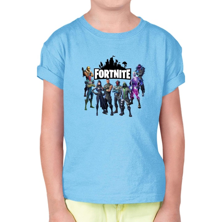 Fortnite Battle Royal OPT Battle Royal Fortnite 1. évad gyerek póló, Világoskék