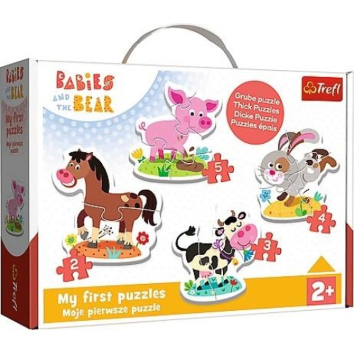 Trefl Baby Puzzle táskában - Első puzzle - Egy farmon (36127)