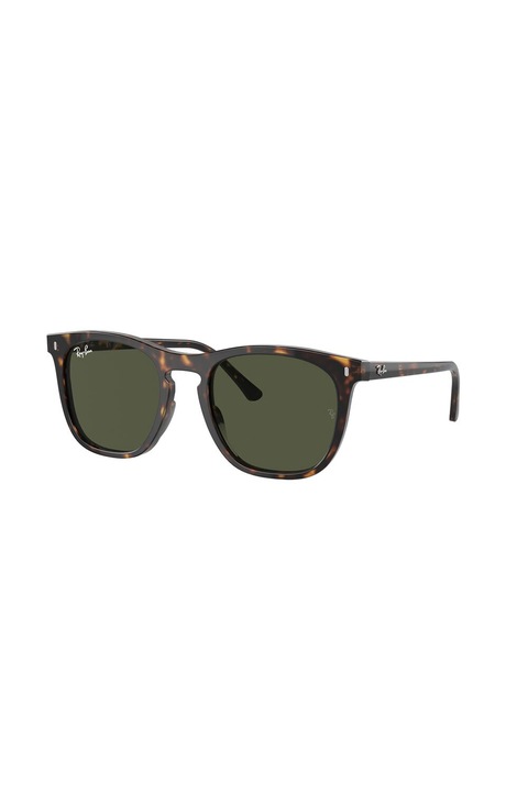 Ray-Ban, Унисекс квадратни слънчеви очила с плътен цвят, 53-21-145, Черен/Кафяв