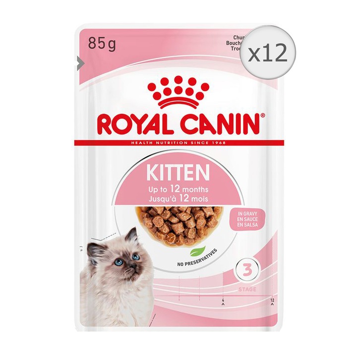 Hrana umeda pentru pisici,Royal Canin, Kitten Jelly 12 x 85g