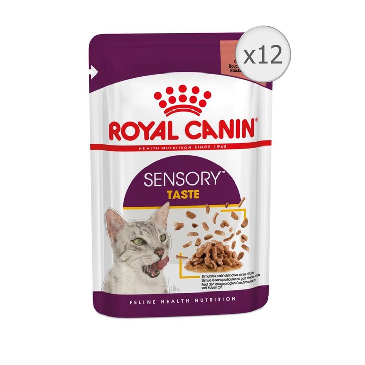 Hrana umeda pentru pisici,Royal Canin, Sensory Taste, 12 x 85g