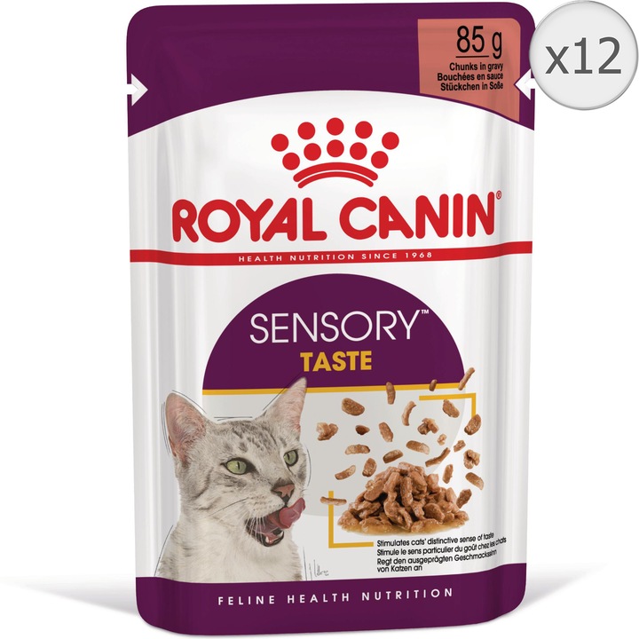Hrana umeda pentru pisici Royal Canin, Sensory Taste, pentru stimularea gustului, in sos, 85g
