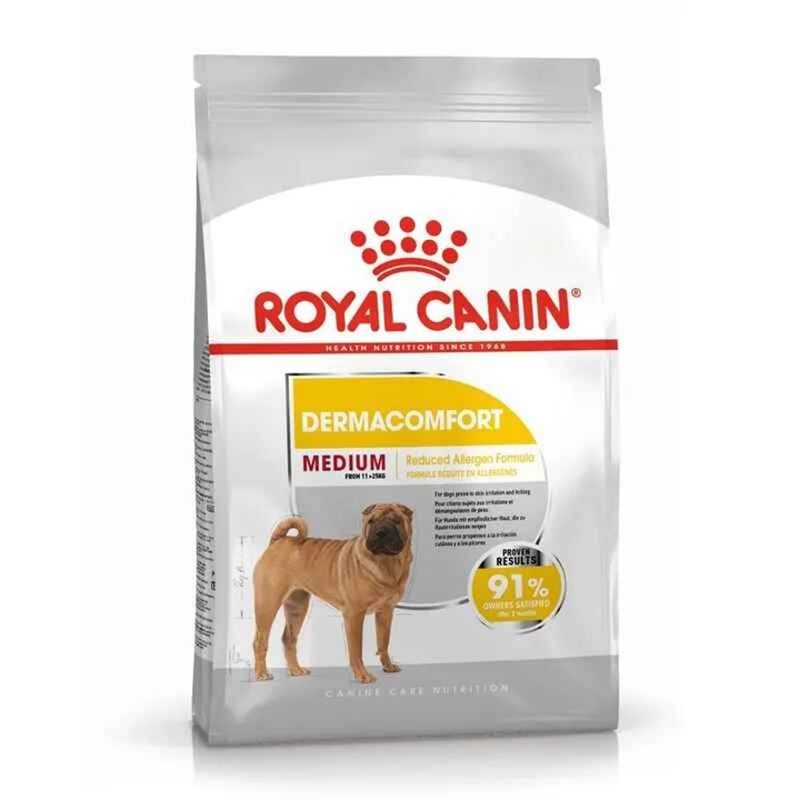 Hrana uscata pentru caini, Royal Canin, Medium Dermaconfort, 12 kg