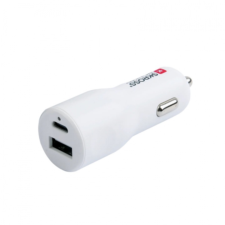 SKROSS autós töltő, USB-A, USB-C, PD, 20W