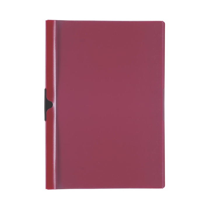 Dosar cu clip din plastic A4 Stylex, rosu bordo