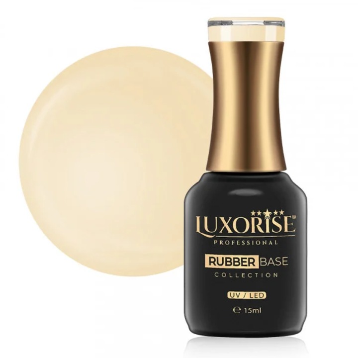 Лак за нокти с гумена основа LUXORISE Signature Collection - Hazelnut Cream 15 ml