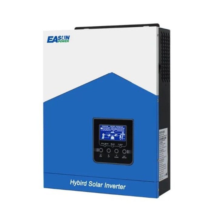 Invertor EASUN SMH II 2.2KW sinus pur 12V cu regulator MPPT 60A si modul WIFI pentru monitorizare inclus, off-grid, panouri fotovoltaice, kit solar