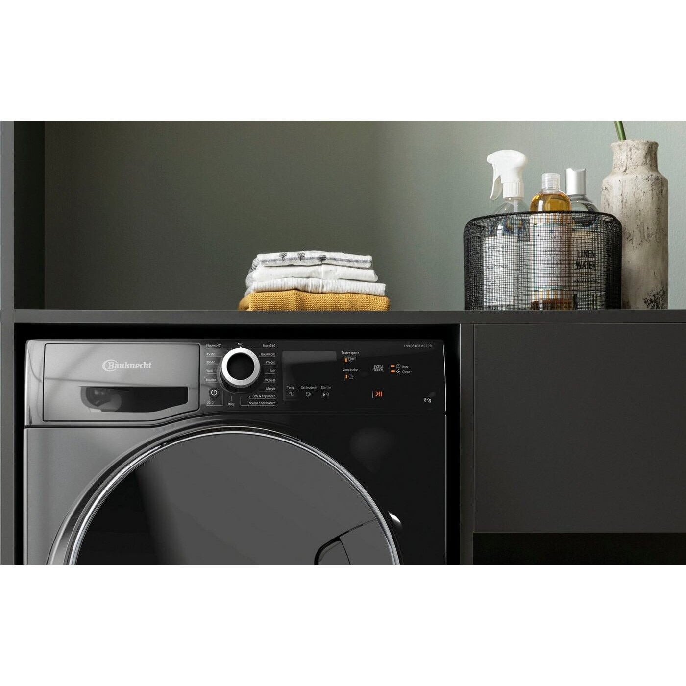 Masina De Spalat Rufe Frontala Bauknecht WMBB814, Clasa A, 8 Kg, 1400 Rpm, Negru