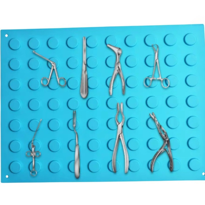 Placa magnetica pentru instrumente sanitare, dimensiune 300x400 mm, albastru