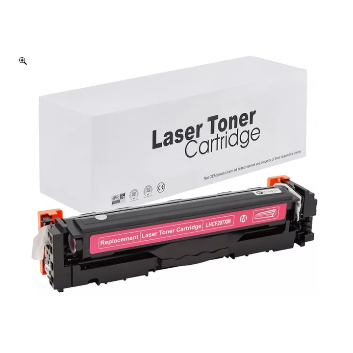 Kompatibilis tonerkazetta chip nélkül HP 207X ( W2213X ) magenta, HP LASERJET PRO M255DW, M255NW, M282NW, M283FDN, M283FDW, 2450 oldal