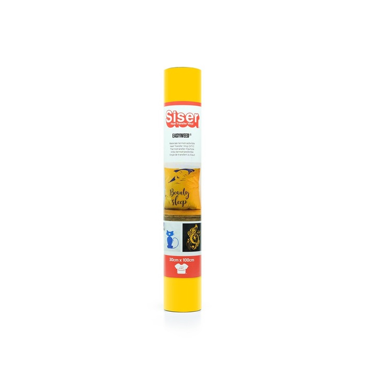 Винилова ролка Siser EasyWeed PS филм HTV, 30x100 см, цвят слънце