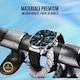 Ceas smartwatch barbati LUMAUDiO®️ Zentime, Meniu Limba Romana, Autonomie 10 zile, apel Bluetooth 5.3, Notificari/Sms/Social Media, ecran Amoled 49mm, Rezistenta la apa IPX68, monitorizare sport si a sanatatii, folie protectie, 2 curele, Universal, Negru