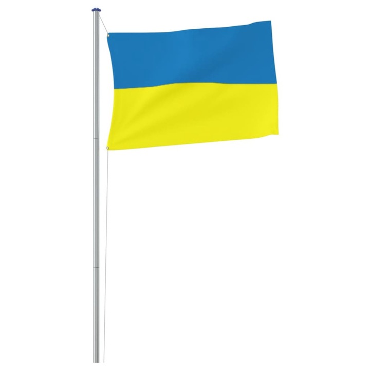 Комплект флаг на Украйна Zakito Europe, полиестер, 90x150см, многоцветен