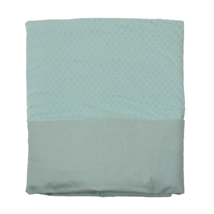 Pamut gyerekpaplan, dupla oldal, hipoallergén töltet BabySoft, Salvia, 150x100cm