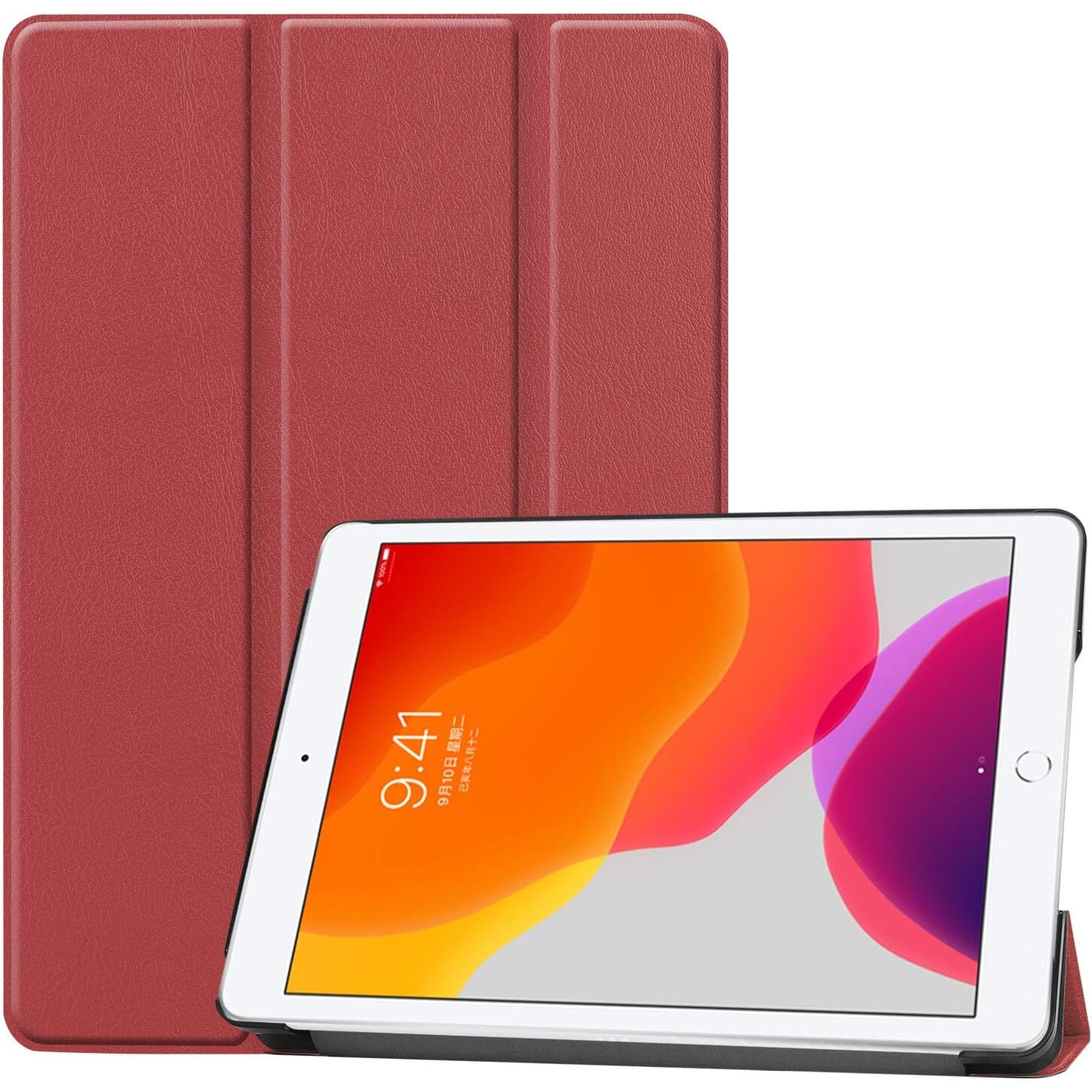 Husa pentru tableta Samsung Galaxy Tab A7 Lite, 8.7 inch T220 / T225 Sigloo, Slim, Smart Cover, Trifold, model Burgundy