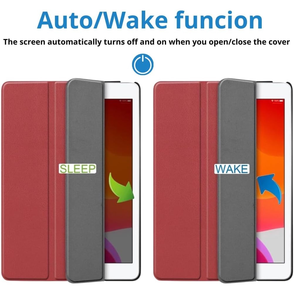 Husa Slim Sigloo, Smart Cover, Trifold, pentru tableta Samsung Galaxy Tab S6 Lite/P610 2022/2024, 10.4inch, Rosu VIn