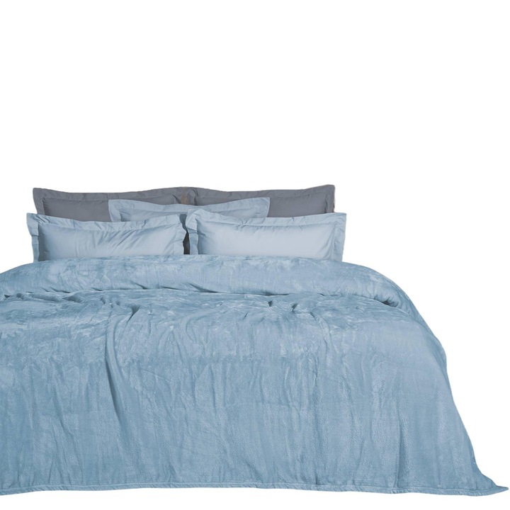 Patura Das Home, Poliester, 220x240 cm, Albastru