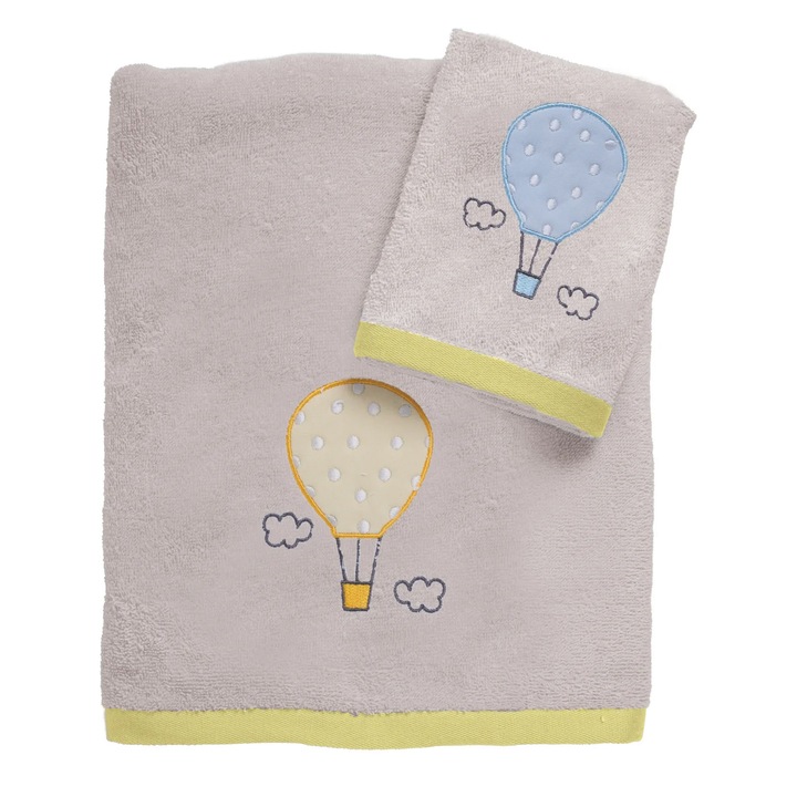 Set 2 prosoape brodate Das Home, Baby Fun, Multicolor