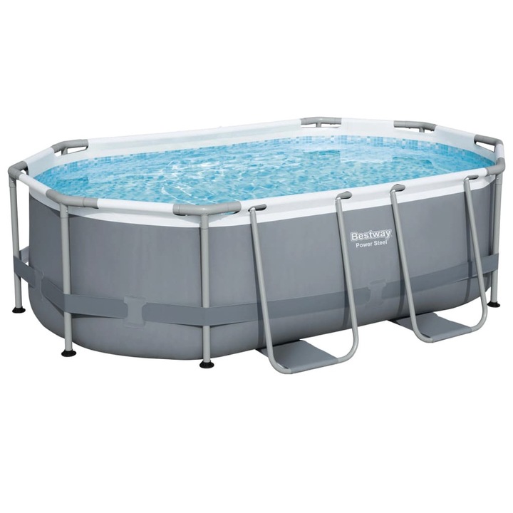 Piscina supraterana, Bestway, Power Steel, 305x200x84 cm, Gri