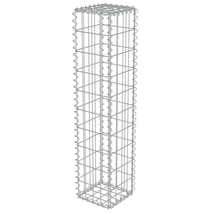 vidaXL horganyzott acél gabion fal fedéllel 20 x 20 x 100 cm 3 kg