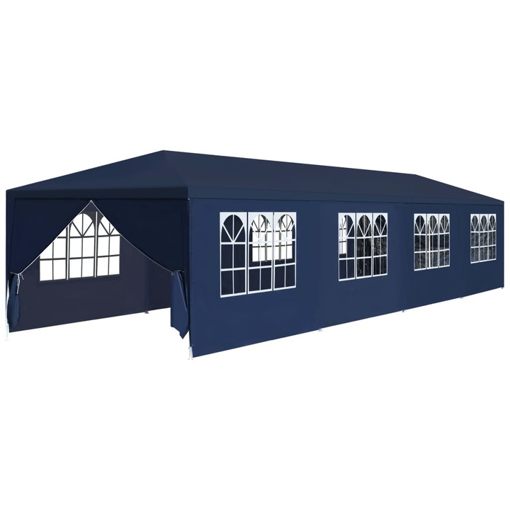Pavilion de gradina 3 x 12 m vidaXL, albastru, 21.45 kg