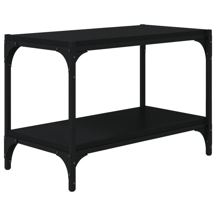 Comoda TV, Zakito Europe, Lemn/Otel, 60x33x41cm, Negru