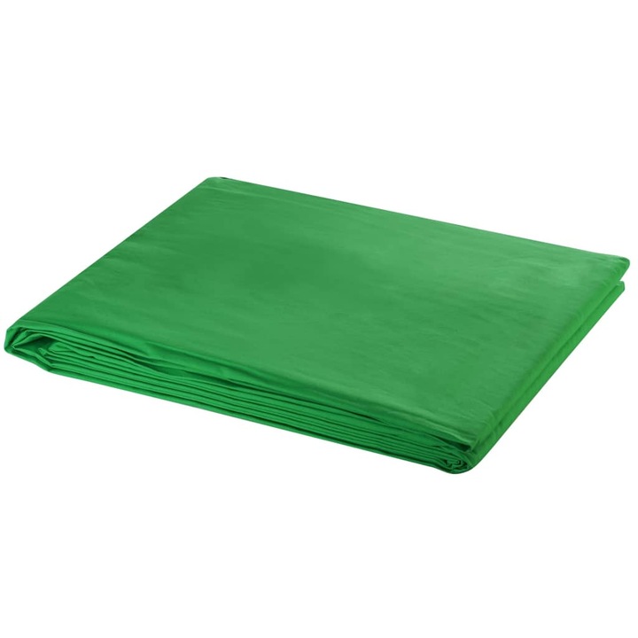 Fundal foto vidaXL, bumbac, verde, 300 x 300 cm, Chroma Key