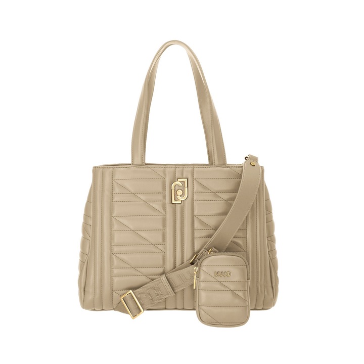 Női táska, vásárló kézitáskával, Liu Jo, AF3120 Taupe