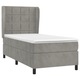 Pat, Zakito Europe, Lemn/Poliester, 203x83x118/128 cm, Saltea inclusa, Gri