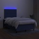vidaXL kék szövet rugós és LED-es ágy matraccal 120 x 200 cm 3134947