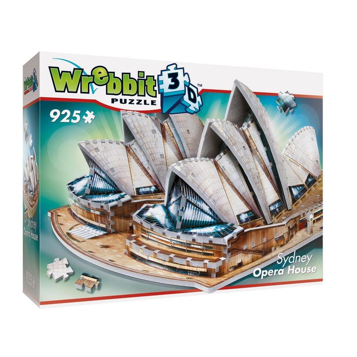 3D пъзел Sydney Opera House, Wrebbit 3D, 925 части, многоцветен