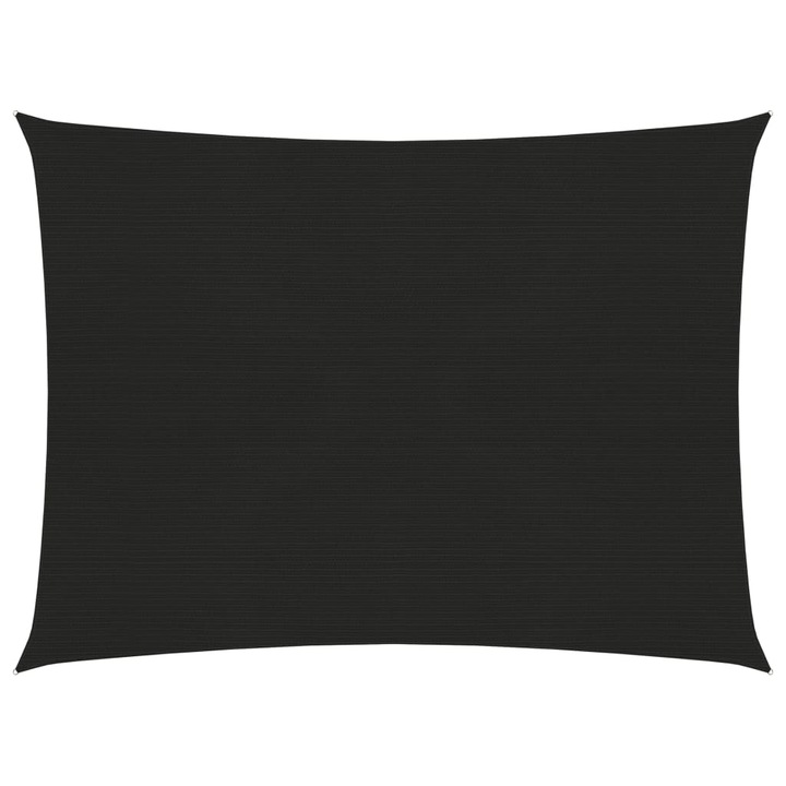 Panza parasolar vidaXL, negru, 3,5x4,5 m, HDPE, 160 g/m², 2.54 kg