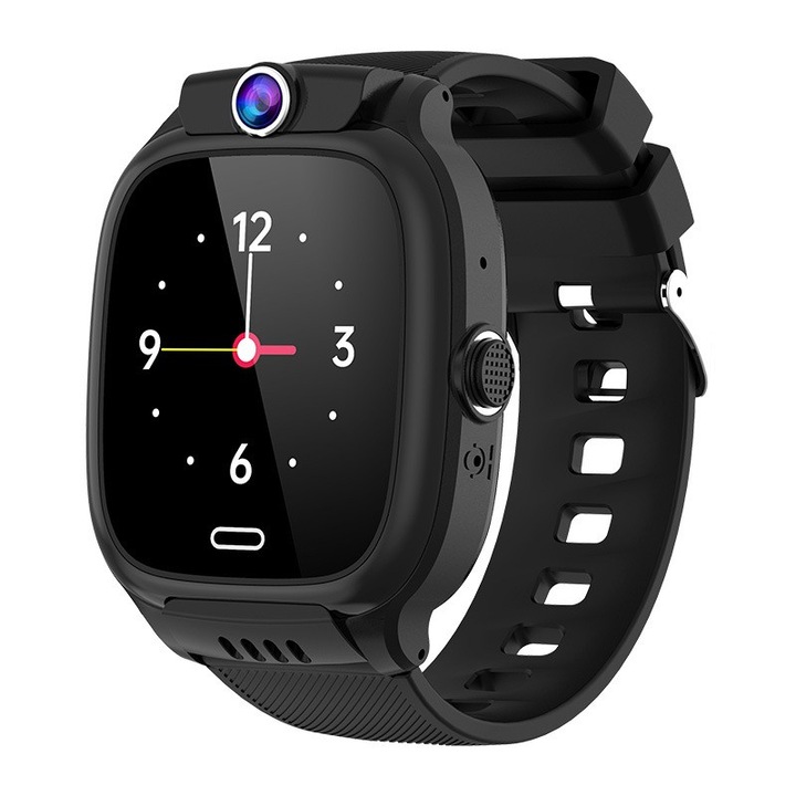 Flippy Smartwatch karóra, gyerekeknek, Y36 modell, telefon funkcióval, 4G, LBS helymeghatározás, nyomkövetési előzmények, kémfigyelés, videohívás, vízálló, fekete
