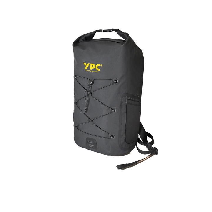 Rucsac outdoor YPC Wayfarer, poliester, impermeabil, 25L, negru, 55x30x20cm