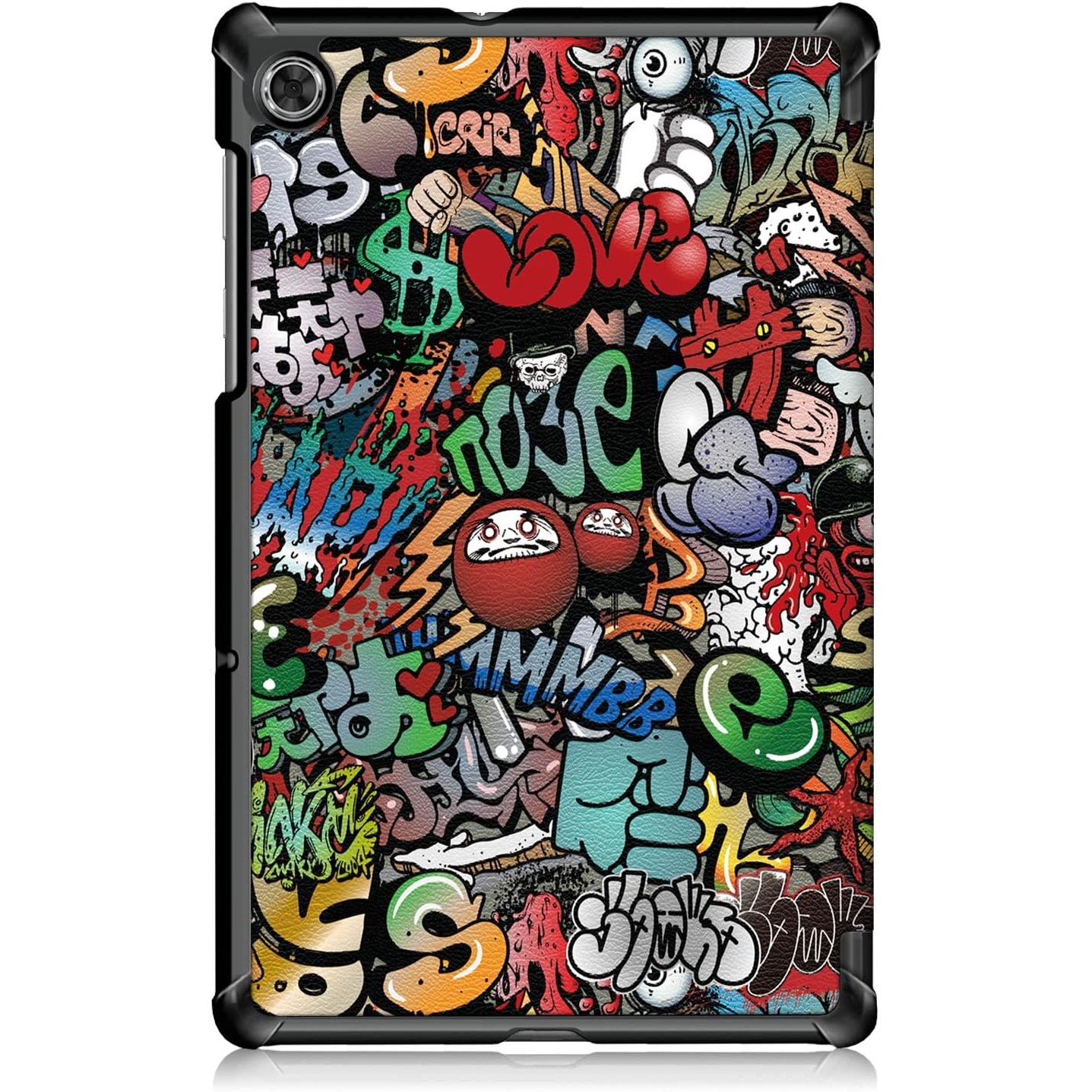 Husa Slim Sigloo, Smart Cover, Trifold, pentru tableta Tableta Lenovo Tab M8 HD (4th Gen), 8 inch, Graffity