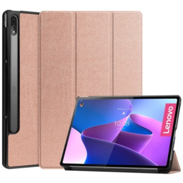 Husa DDOLI ® pentru tableta Lenovo Tab P12, 12.7 inch, Rose Gold