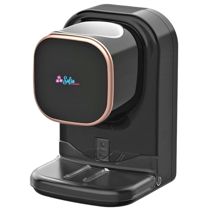 Dozator Pasta De Dinti Automat Sofia CONCEPT®, Usor de Curatat, Usor de Folosit, Incarcare Rapida, Family, Reincarcabil, Senzor Infrarosu, Tehnologie Moderna, 3 Nivele Ajustabile, 1200 mAh, Black Core