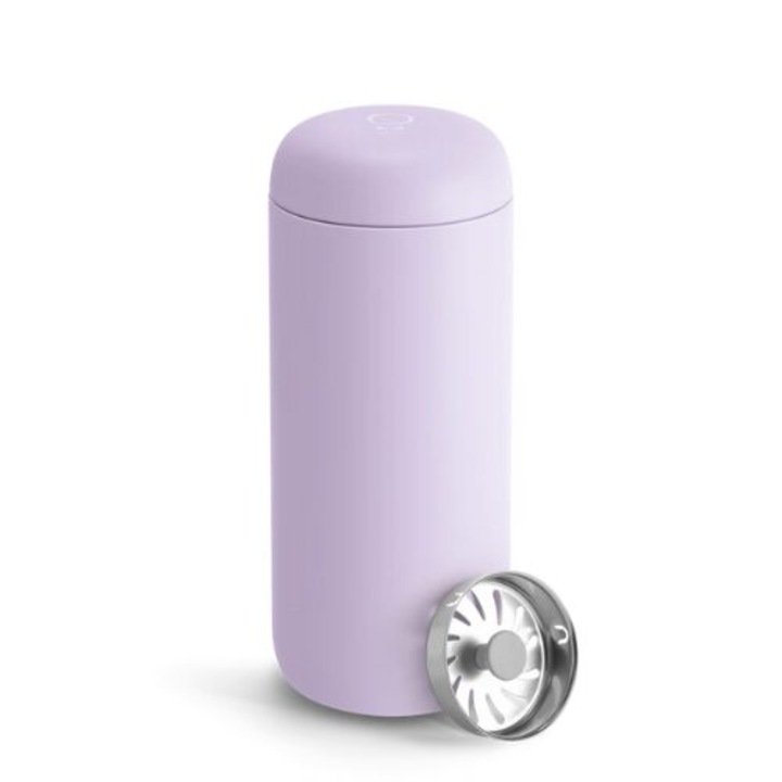 Cana tip termos, Carter MoveMug, Fellow, protectie anti-stropire, invelis ceramic, 473 ml, mov deschis