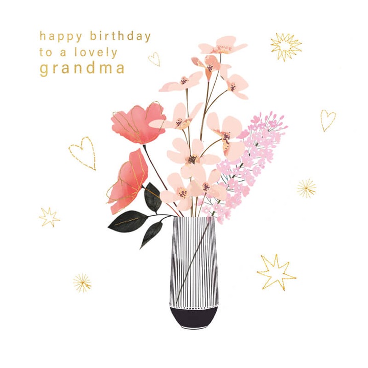 Felicitare din carton 15x15 centimetri Lovely Grandma Hammond Gower