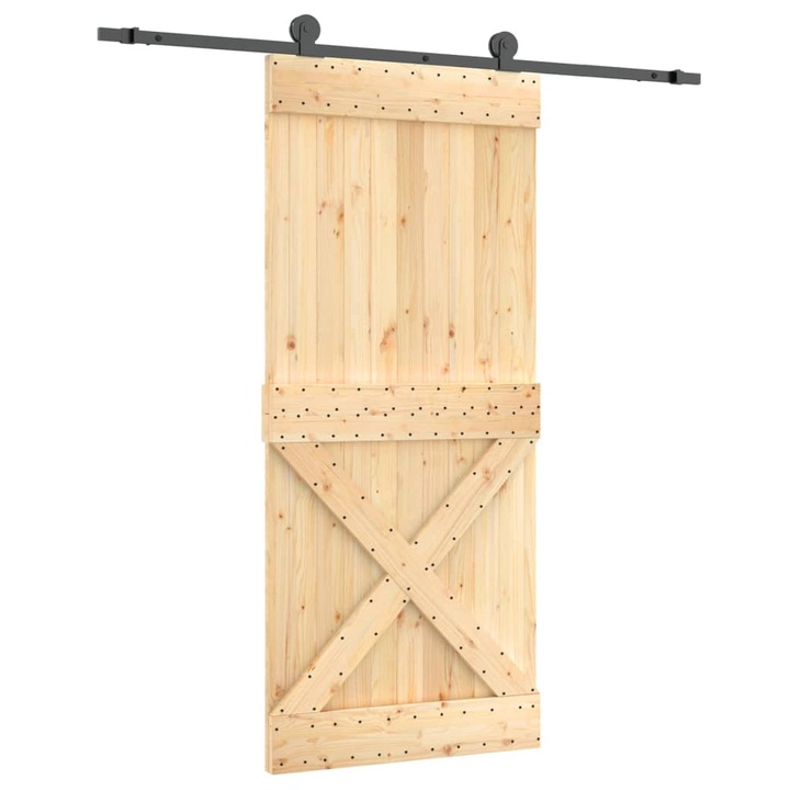 Плъзгаща се врата, Zakito Europe, Дърво, 90x210см, Естествен цвят