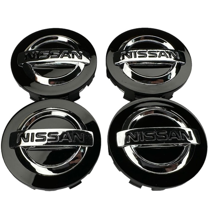 4 db könnyűfém felnikupak készlet Nissan 54mm fekete