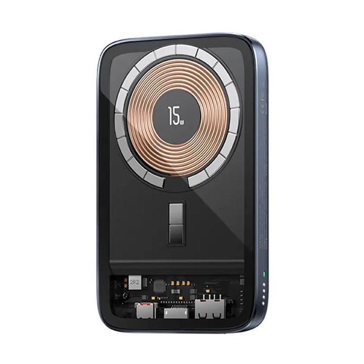 Baterie Externa Usams (PB67), MagSafe pentru iPhone si Incarcare Wireless, Tarnish