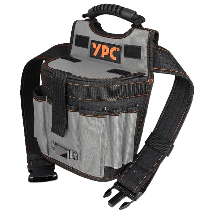 Geanta scule, YPC, gri/negru, 29x20x13cm