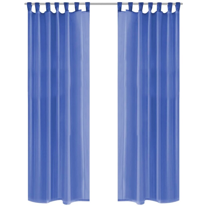 Set 2 perdele, Zakito Europe, albastru, 140x175 cm