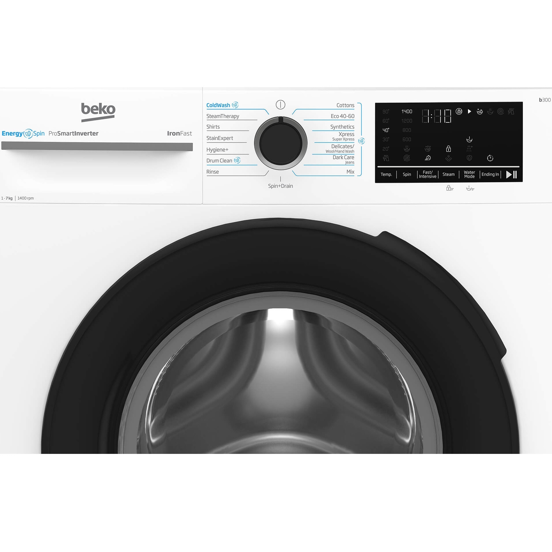 Пералня Beko BM3WFSU47415WB, 7 кг, 1400 об/мин, Клас А, Мотор ProSmart ...