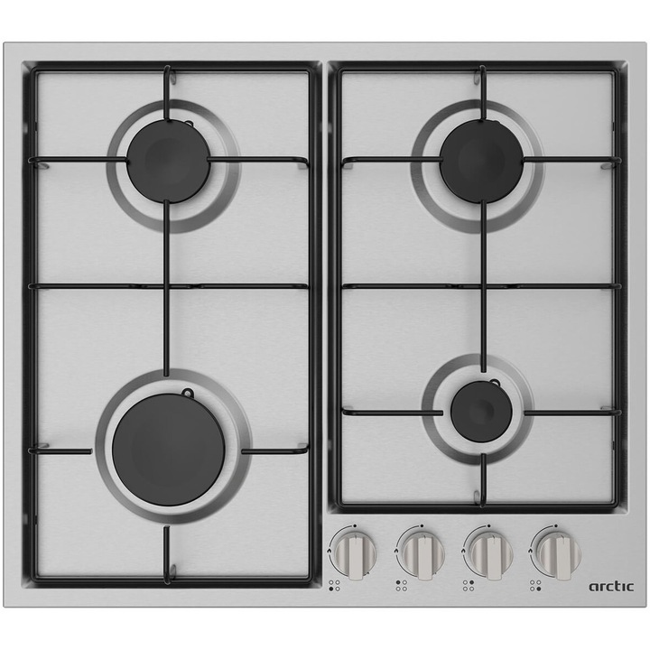 Плот за вграждане Arctic ARAGN64223SXO, Газ, 4 котлона, Електрическо запалване, Safety Plus, 61 см, Неръждаема стомана