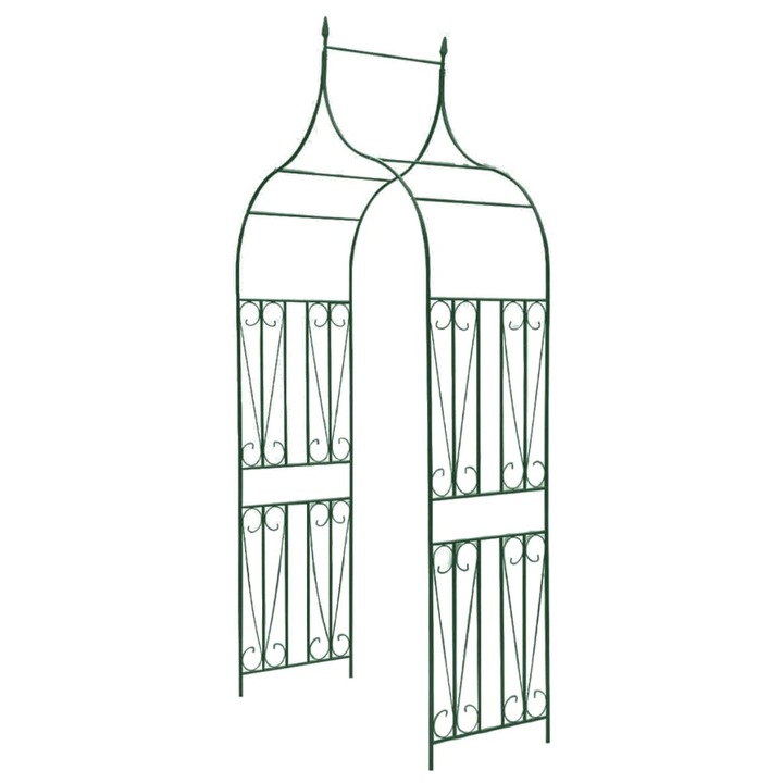 Пергола, Zakito Europe, желязо, опора за растения, 129x60x283 см, зелена